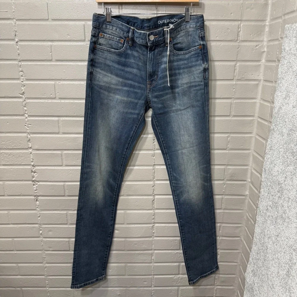 Outerknown Ambassador Slim Fit Jeans Worn Indigo Stretch NWT 31x34 Organic Denim